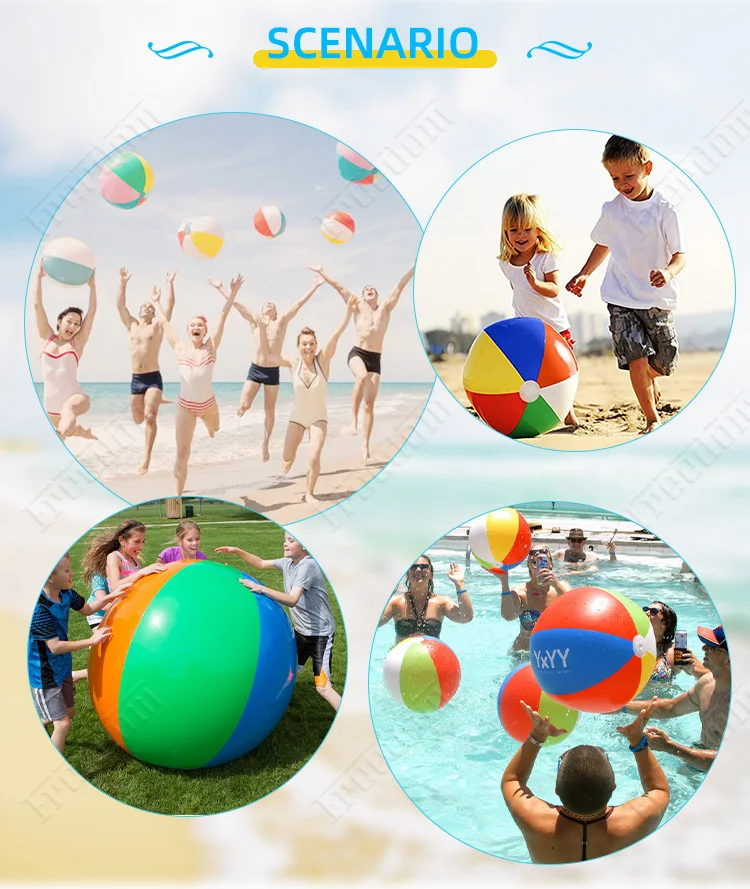 Eco Friendly Promotional Large Giant Pvc Beach Balls With Logo Printing