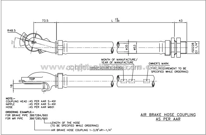 AAR Air Brake Hose Coupling For Railway Wagons, View Railway Wagons ...