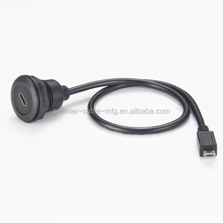 Round-Port USB-C to Micro-B Cable Screwable Type C Female to Micro USB Male Cable - ANKUX.COM