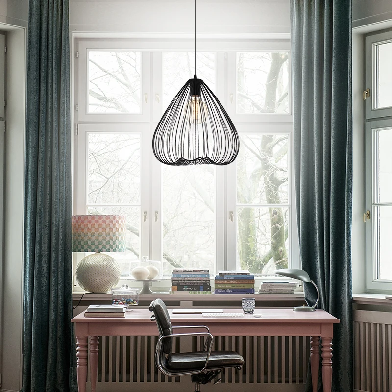 Factory Selling Nordic Popular Round Iron Dining Living Room Decoration E27 Pendant Light