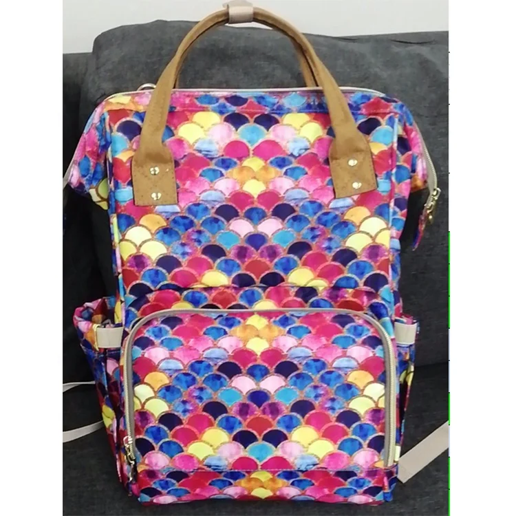 

Wholesale Monogrammed Large Capacity Serape Leopard Diaper Bag, Serape&leopard,leopard/cheetah,rainbow,sunflower,etc.