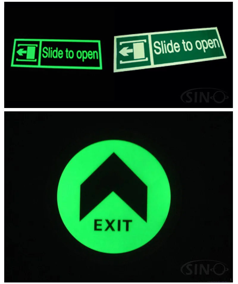 safety glow in dark computer cutting photoluminescen