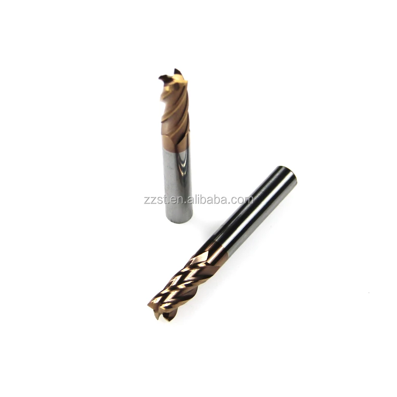 4 Flute Flattened Endmills for Cutting All Kinds of Material 55HRC Tungsten Carbide End Mills