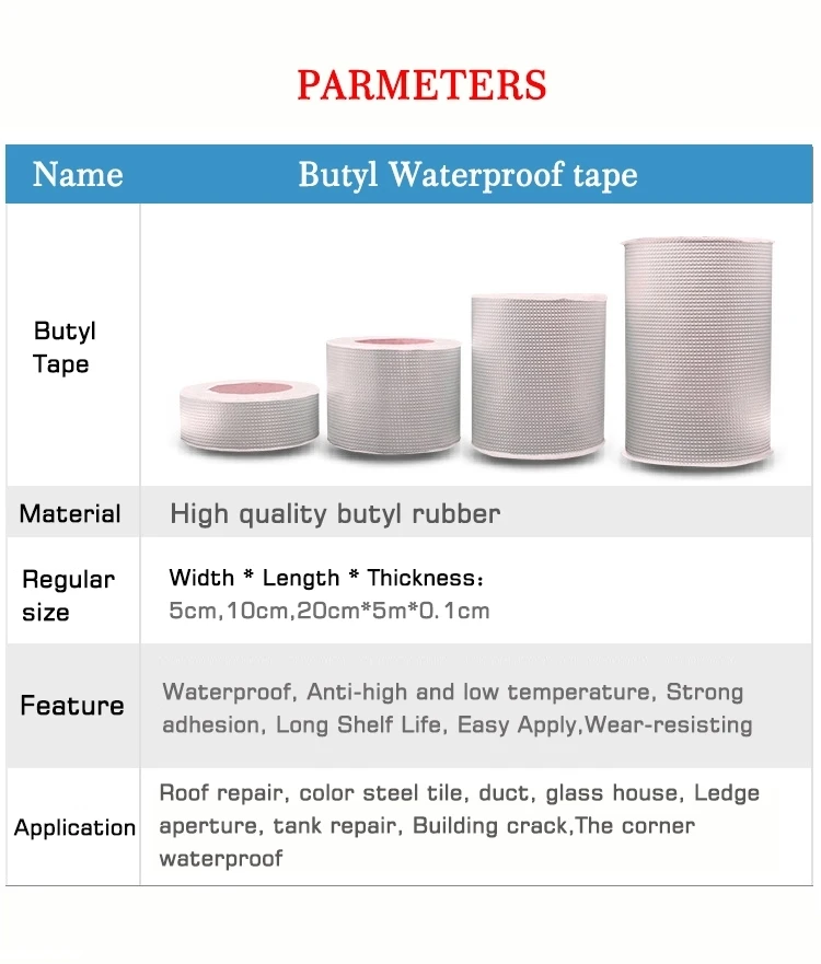 OEM Customized butyl adhesive aluminum foil tape for roof and pipe