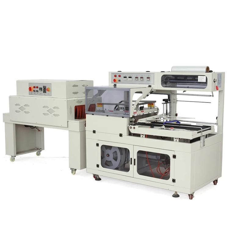 Automatic POF wrapping cutting thermal shrinking machine, shrink heat tunnel packaging machine for small box carton