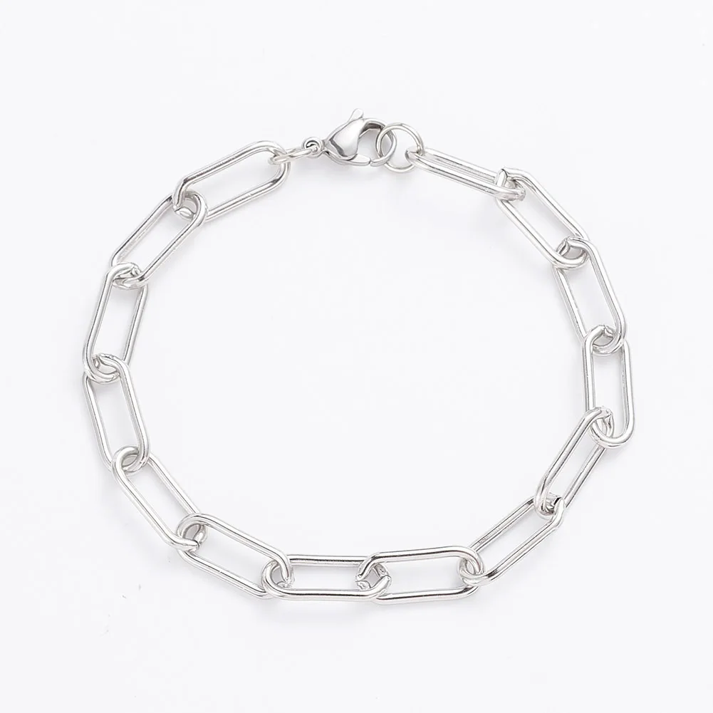 pandahall回形针拉长线手镯