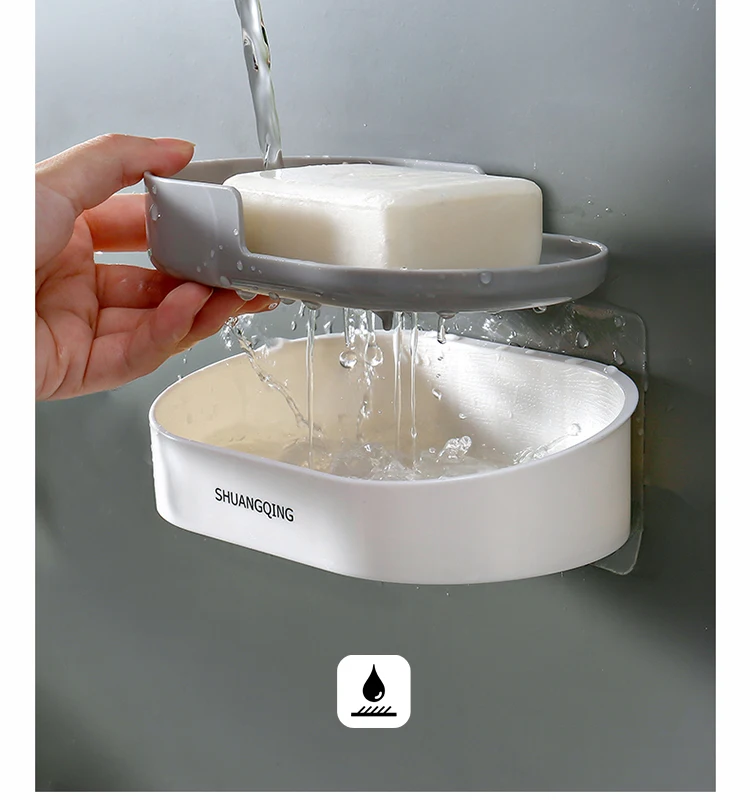 plastic wall mounted soap holder self adhesive soap dish