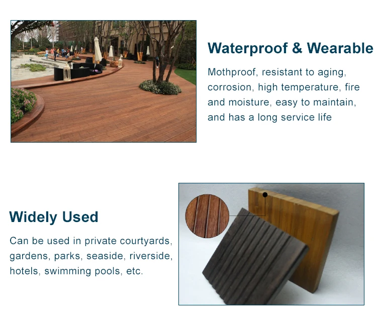 Factory Outlet Waterproof Outdoor Bamboo Flooring, China Cheap Anti-Rotten Natural Floors Bamboo Flooring/