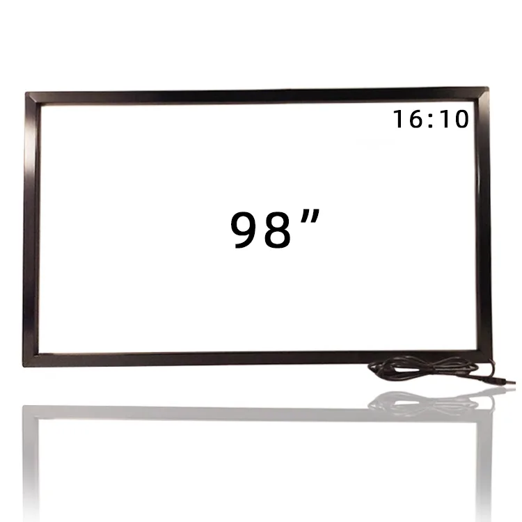 YCL 98 inch aluminum alloy infrared ir multi touch customized screen open frame for LED LCD monitor smart TV overlay kit screen