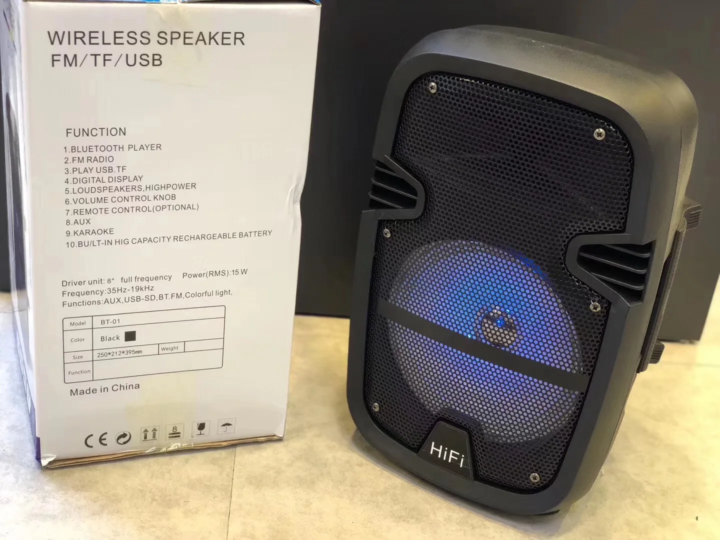 BT-01 big power DJ party speaker bluetooth karaoke speaker With remote control and TF card - ANKUX.COM