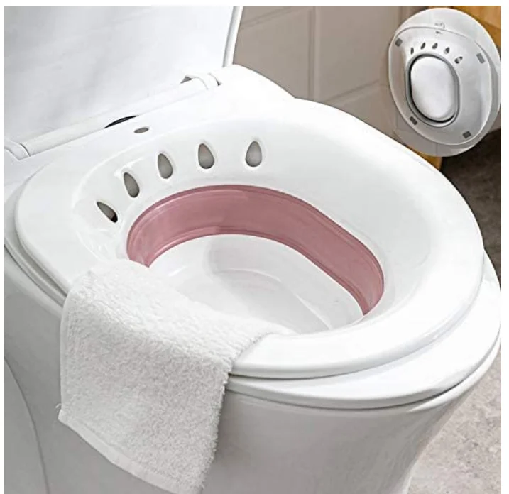 Eco-friendly Plastic Foldable Yoni Steam Seat With flusher for Vaginal Steaming Sitz Bath Soaking and Detox