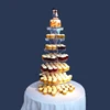 Easy To Install Cylinder 7 Tiered Cake And Cupcake Display Stand