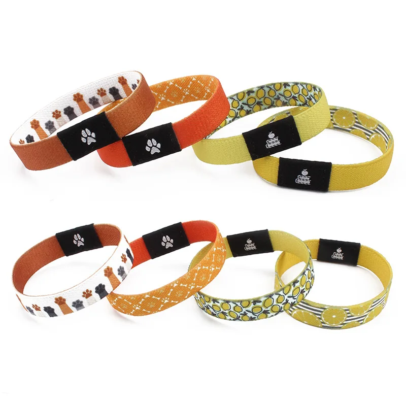 Personalized Elastic Wristband With Full Color Print Polyester Wristband Lanyards Popular Sports