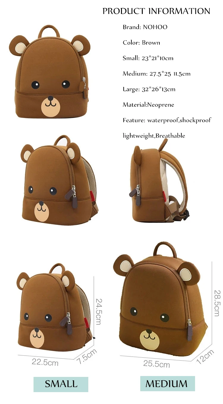 product-mochilas toddler backpack 3D Animal Cute backpack Girl Boys Backpack Toddler Kids Neoprene S