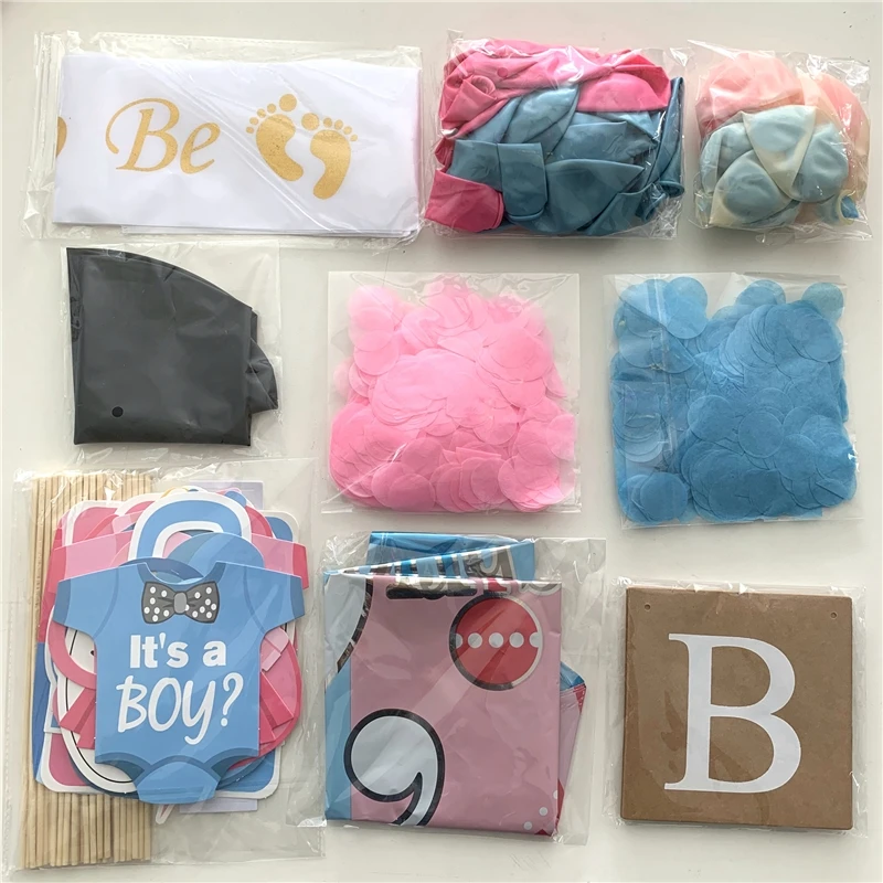 Ducha De Bebe Nino O Nina Kit Favores Incluyendo Confeti 36 Revelan Globos Banner Apoyos De La Foto De Genero Revelan Fiesta Suministros Buy Genero Reveal Baby Shower Favores Baby Shower Nino