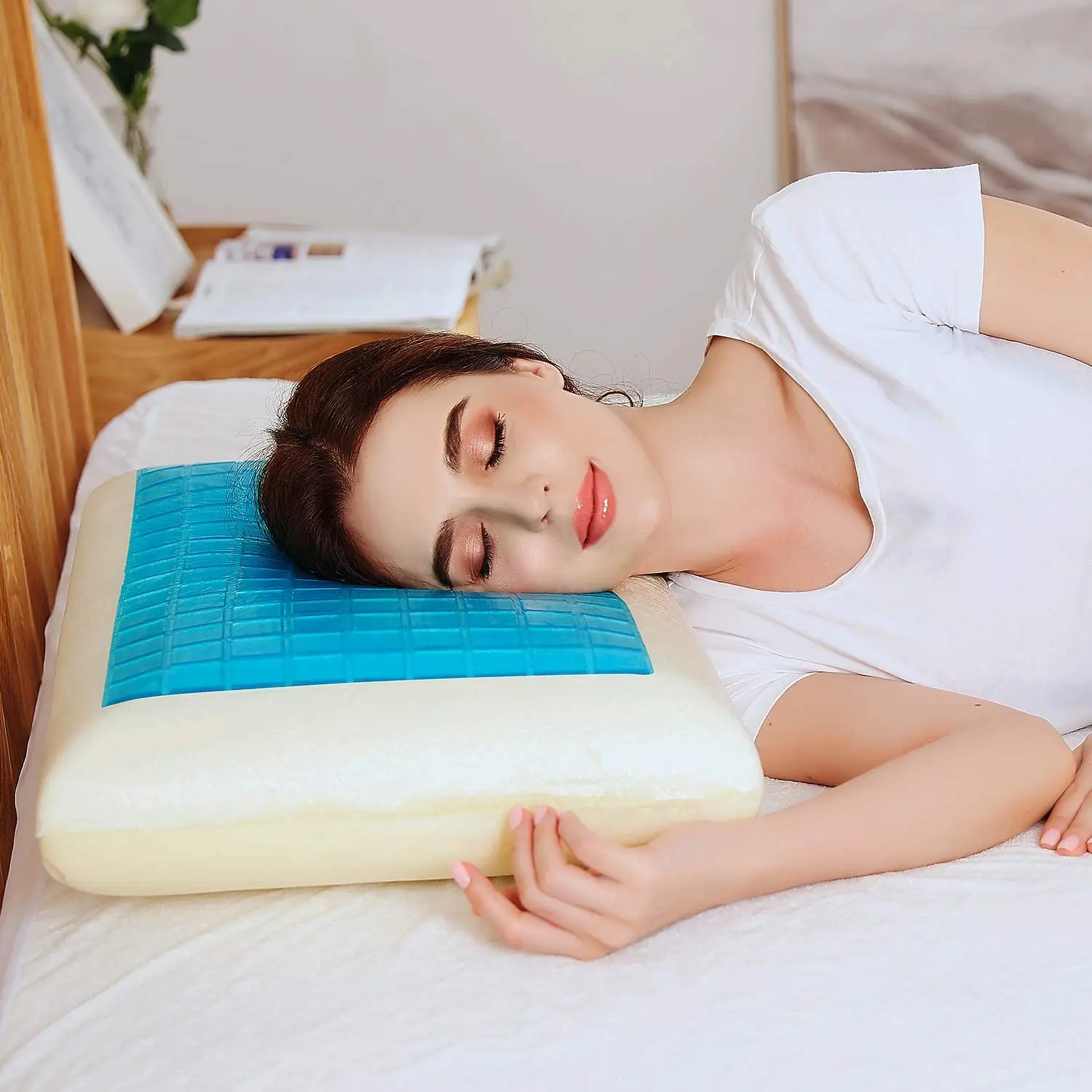 Hot Sale Slow Rebound Cool Gel Memory Foam Pillow With Gel Pad Buy