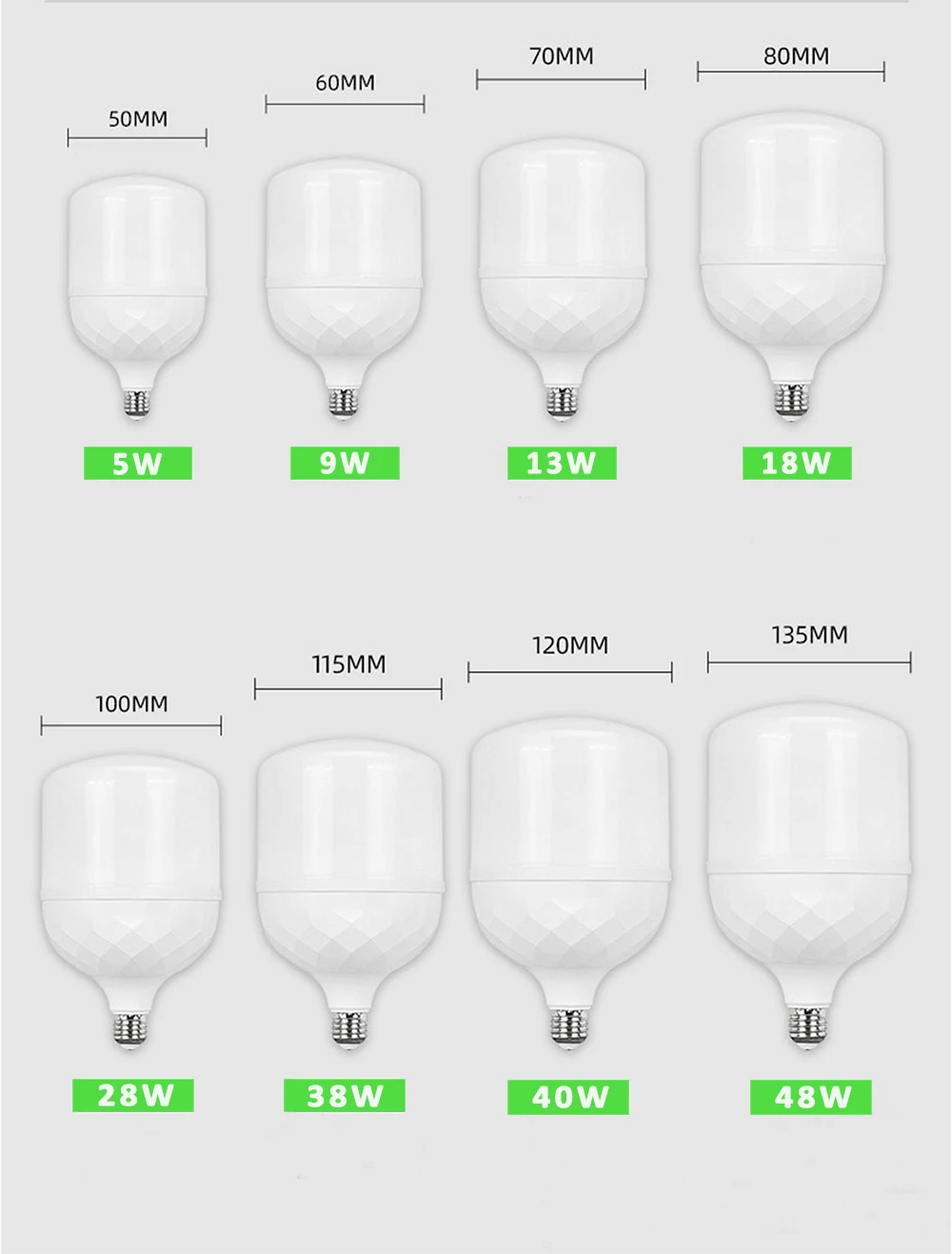 New Type 5w 9w 13w 18w 28w Aluminum Plastic Led T Bulb Light Buy Led