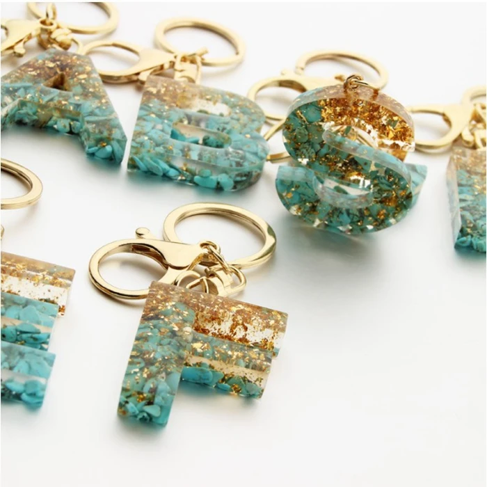 Turquoise Keychain Alphabet Gaudí Collection