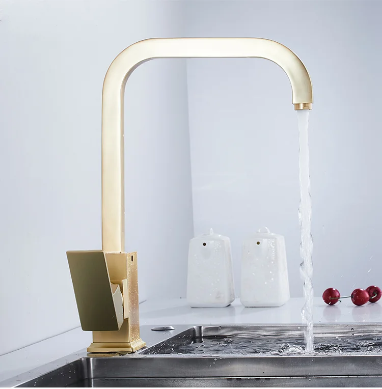 Wasserhahn Brass Black Sink Mixer Taps Kitchen Faucet Brushed Gold
