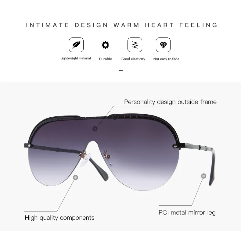 2020 De Moda Cool Piloto Estilo De Gafas De Sol De Las Mujeres Vintage