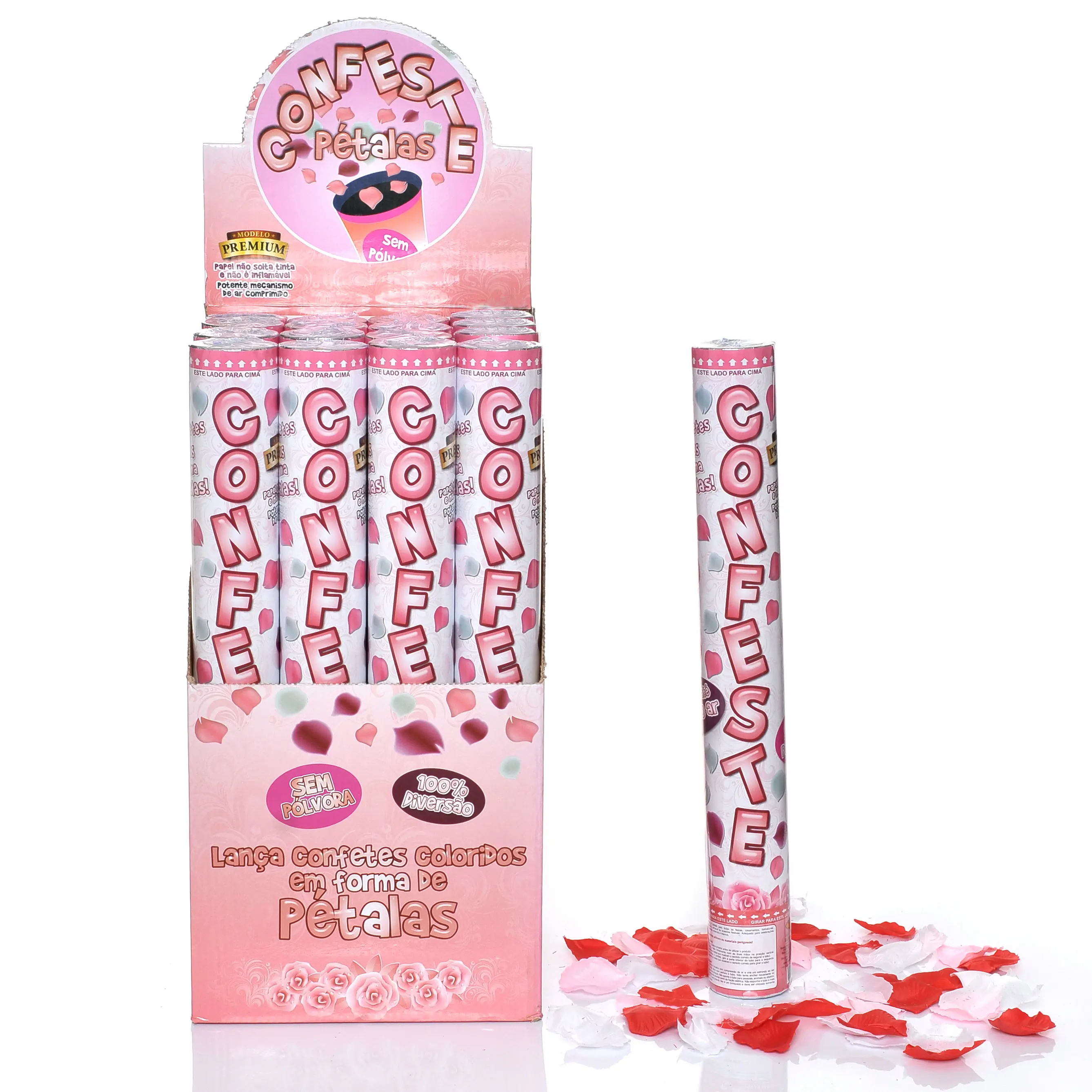 BULK 40cm Multi Confetti Gun Cannon Shooter Popper Compressed Wedding Birthday