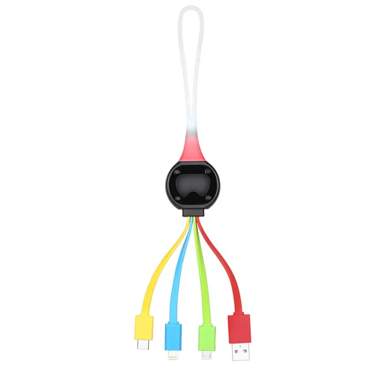 2020 usb cable high quality fast charging cable 3 in 1 magnetic usb cable with led light logo - ANKUX.COM