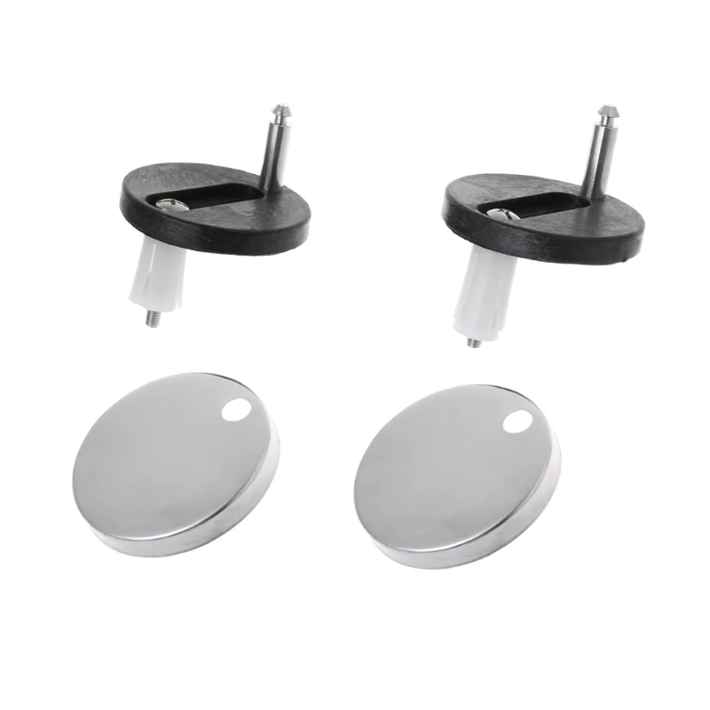 2Pcs ABS Top Fixed Toilet Fittings Quick Release Hinges WC Lid Seat Covers 2.55" 