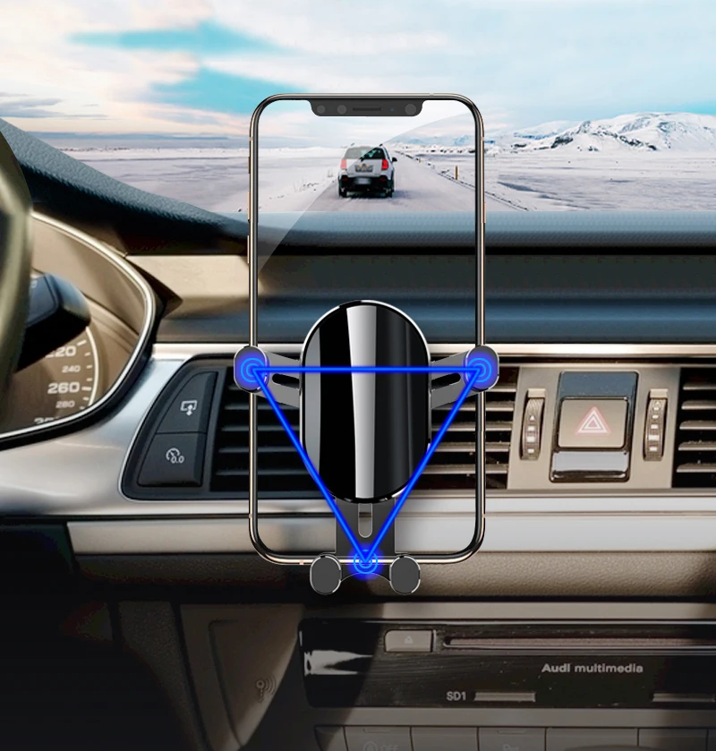 自动夹紧无线车载充电器风口安装车载支架 - buy 无线车载充电器支架