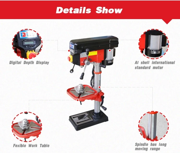 Easymore 16mm 550w 16 Speed Industry Level Mini Bench Drill Press Stand