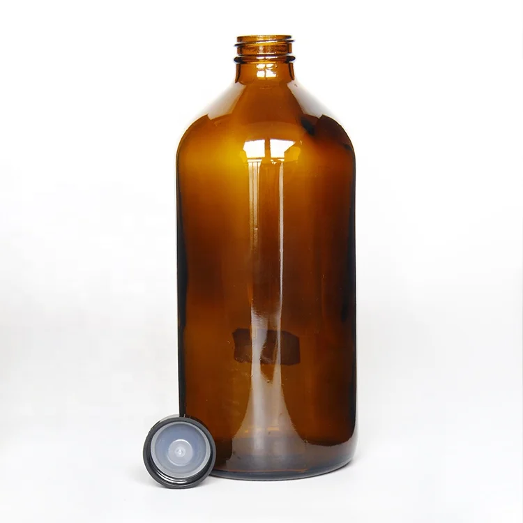 Empty Wholesale Container 1liter Bottles Amber Glass 1000ml With Airtight Black Screw Caps Buy 4814