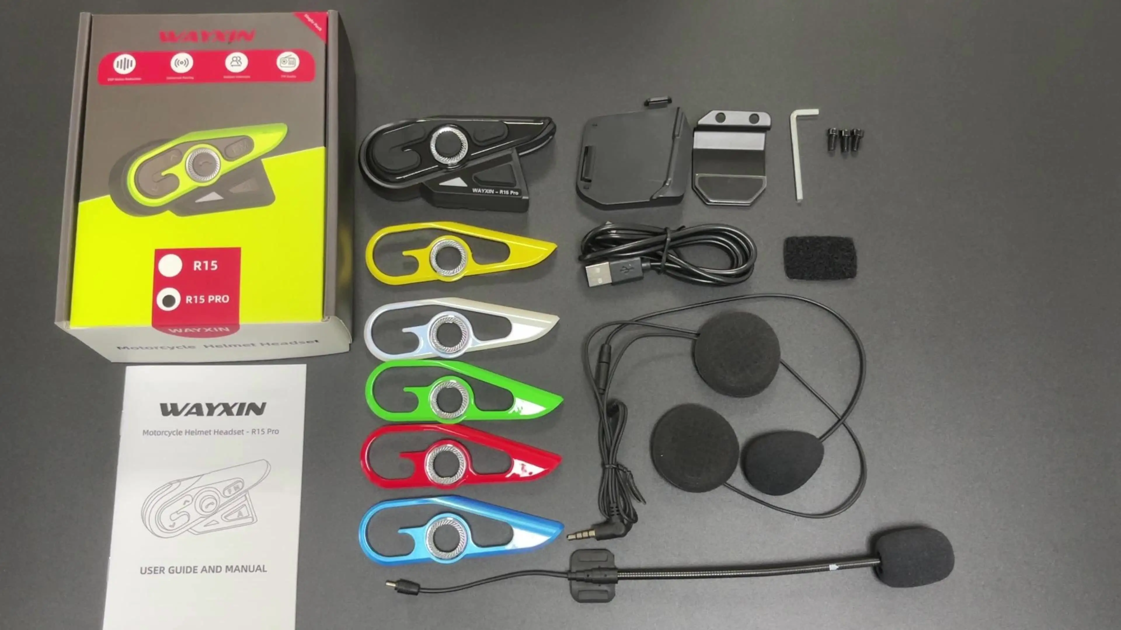Full Duplex Real-Time Call Helmet Motorcycle Bluetooth Headset R15 PRO
