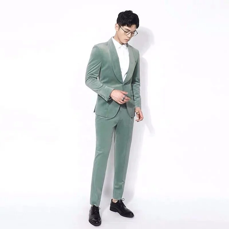 Plus Size Modern Wedding Groom Tuxedos Men Suits Wedding Man Suit Slim Fit Blazer Jackets coat pant men business suit