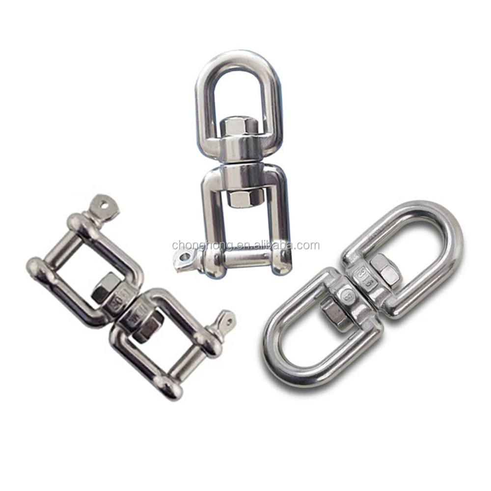 Aisi304 316 Stainless Steel Double Ended Swivel Eye Hook Eye To Eye