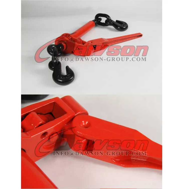 Folding Handle Ratchet Binder with Eye Grab Hook for Chain Size 5/16''- 3/8'' WLL 7100LBS