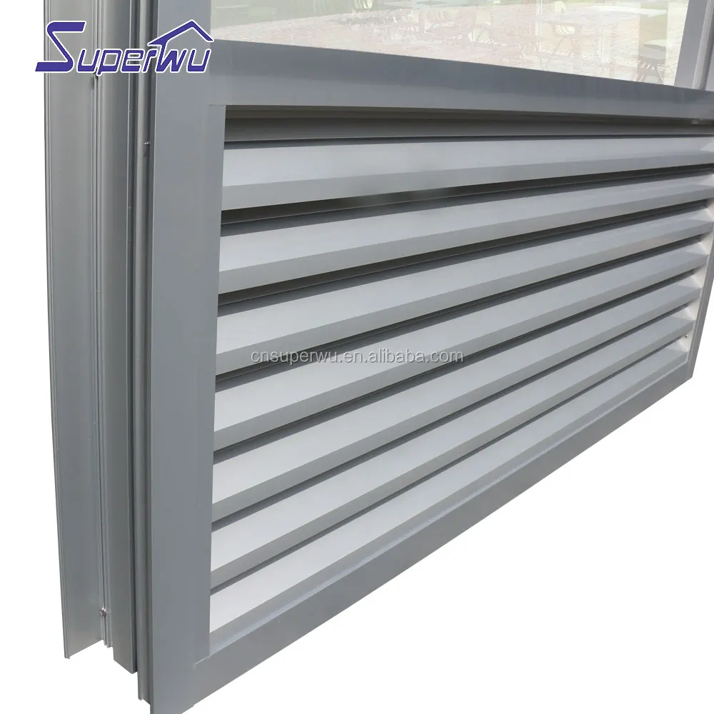 Aluminum windows sun shade aluminum powder coated window louver with fixed part