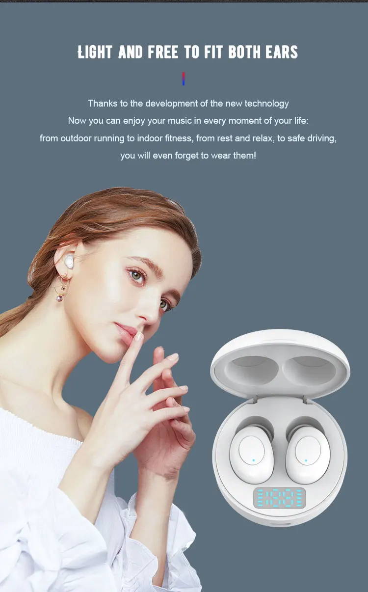 P06 TWS wireless headset supports SIRI function control 5.0 noise reduction control for Android Iphone Xiaomi - ANKUX.COM