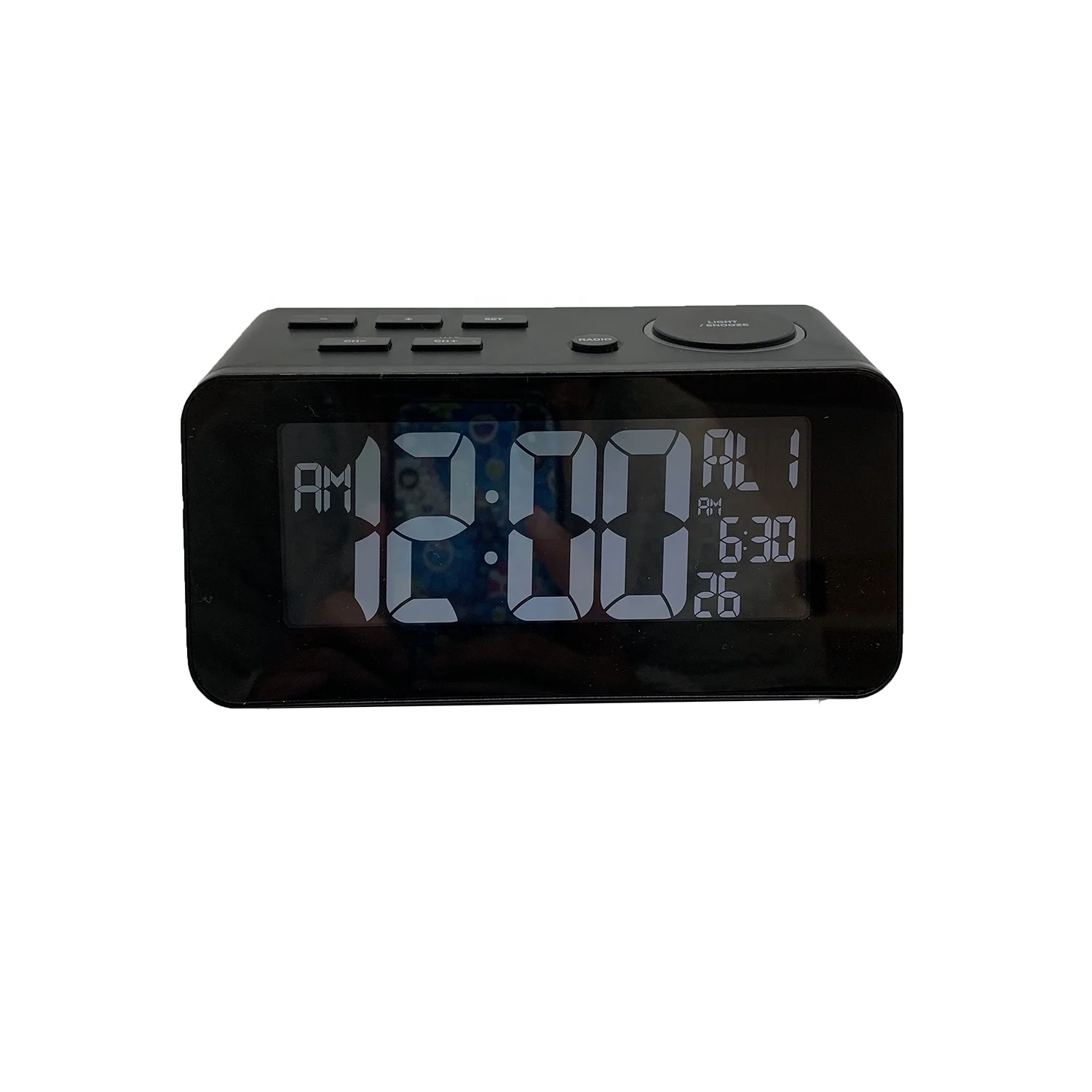 Lcd With Temperature Display Usb Charging Radio Alarm Clock Digital