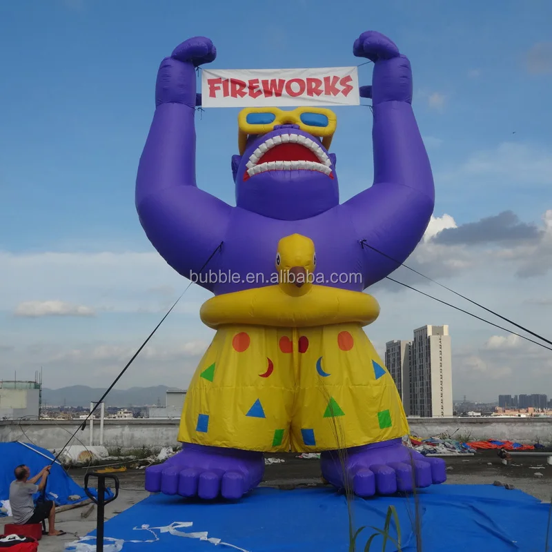 花火広告カスタマイズされた巨大なインフレータブルゴリラバルーン Buy インフレータブルゴリラ 花火広告 巨大なゴリラバルーン Product On Alibaba Com