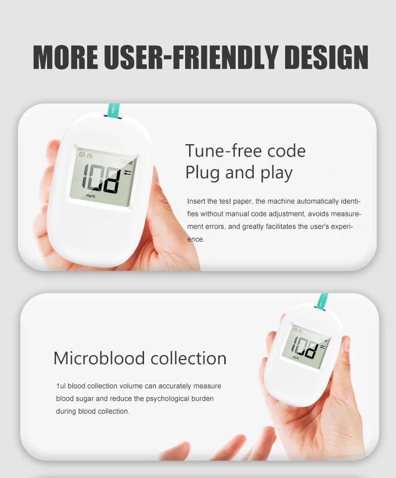 Home Blood Glucose Meter Veterinary Instrument for Measuring Blood Glucose Medical Tester with Test Paper Suit
