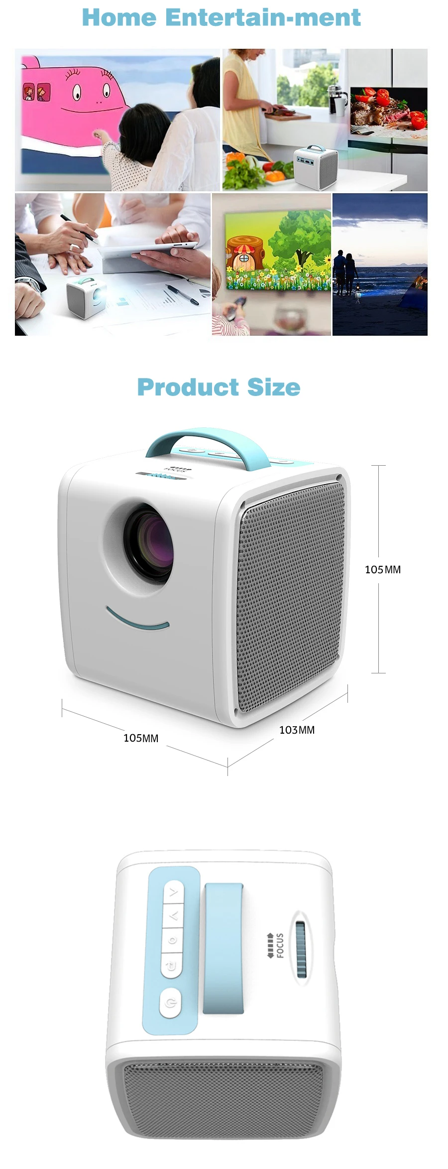 Single-chip LCD technology MINI projector  home theater projectors