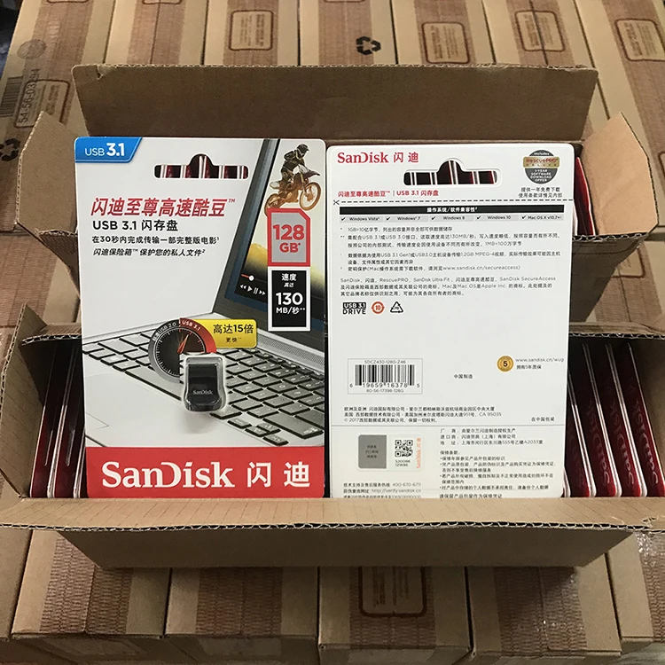 Original SanDisk Ultra Fit USB 3.1 Flash Drive CZ430 130MB/s 16GB 32GB 64GB 128GB 256GB Mini Pen Drive 3.1 USB Stick Pendrive - ANKUX.COM