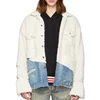 OEM Men Long Sleeve Sherpa Faux Fur Patchwork Denim Jackets