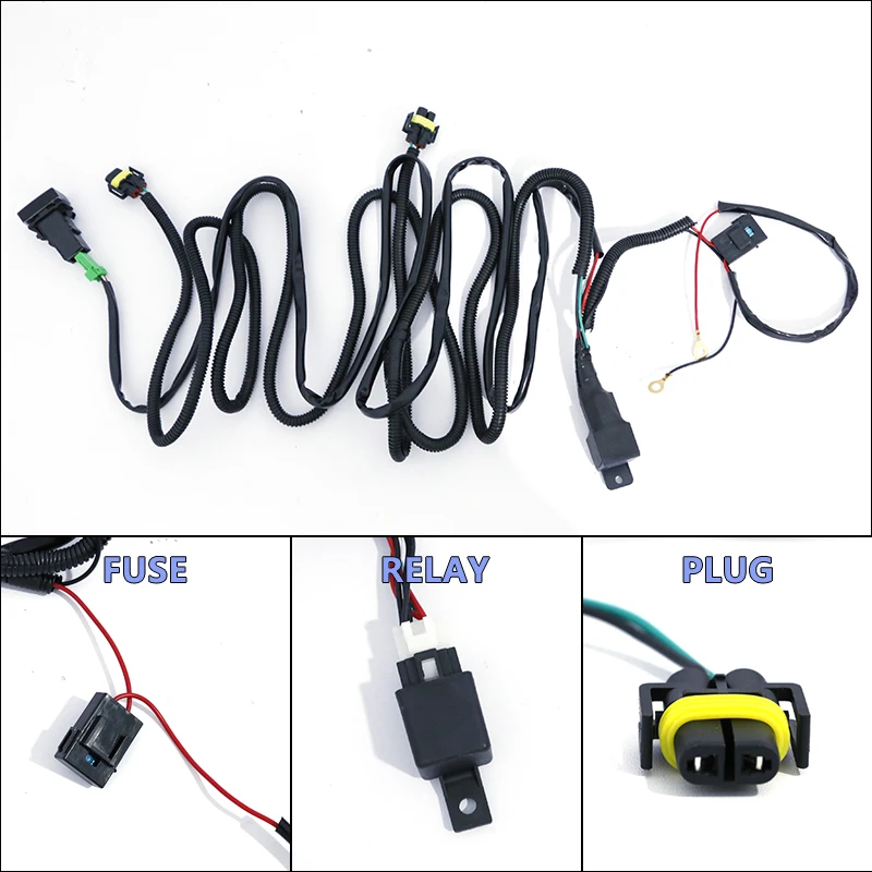 Automotive Fog Light Wire Harness 12v 40a Relay Fog Lamp On Off Switch