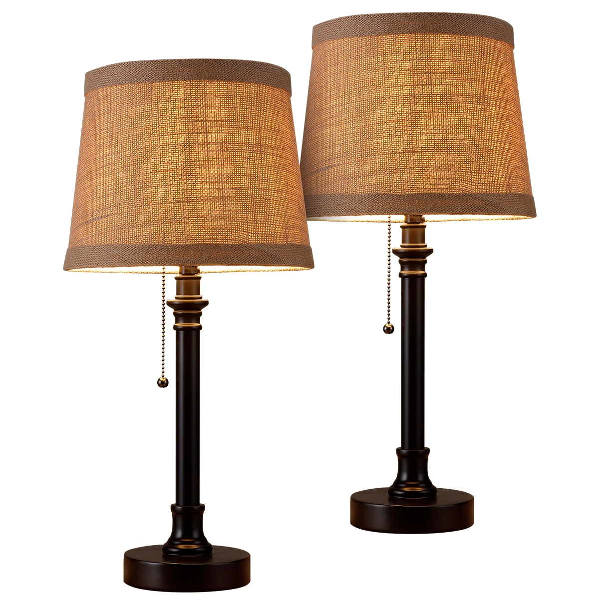 Maria Rustic Table Lamp Set Of 2 Bedside Desk Lamp Reading Table