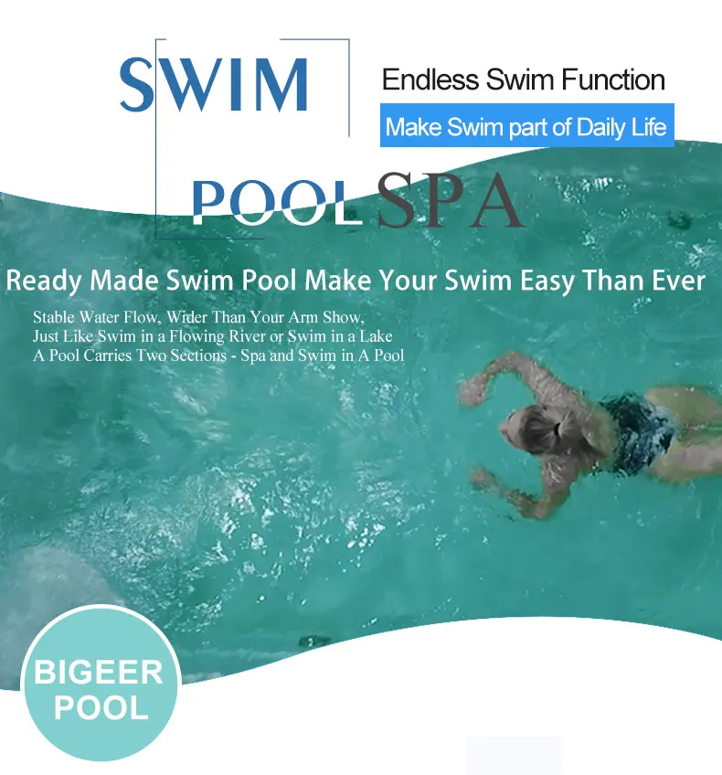 Factory Promotion Bg6611 Vortex Prefab Spa Bath Outdoor Swimming Spa