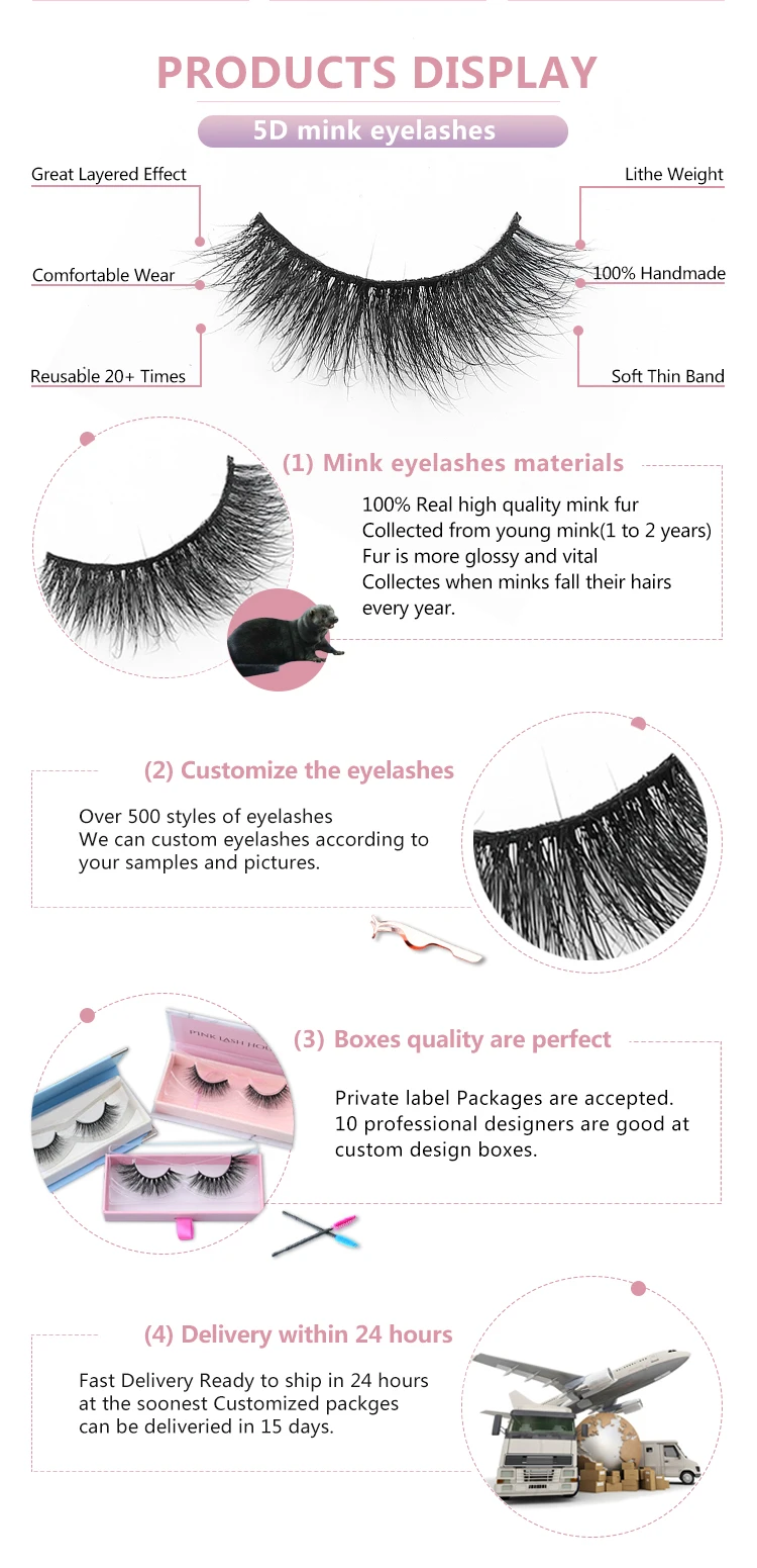 Create Your Own Brand 3d Individual 3d Mink Eyelashes 3d Mink Eyelashes Strip Eyelashes Lashes