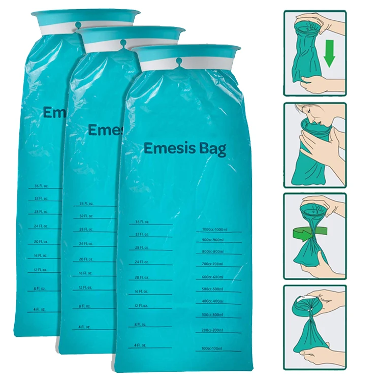 Multicolor Vomit Bags Morning Sickness And Nausea Relief Great Throw Up Bags For Medical Home