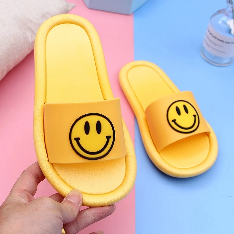 
Parent-child smile personalized shoes for family flats printed cartoon slippers kinds of colors 