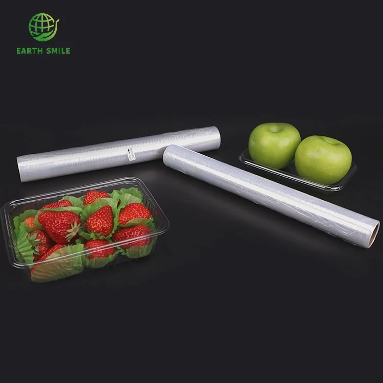 Food Glad Wrap Biodegradable Plastic Stretch Wrap Cling Film Jumbo Roll