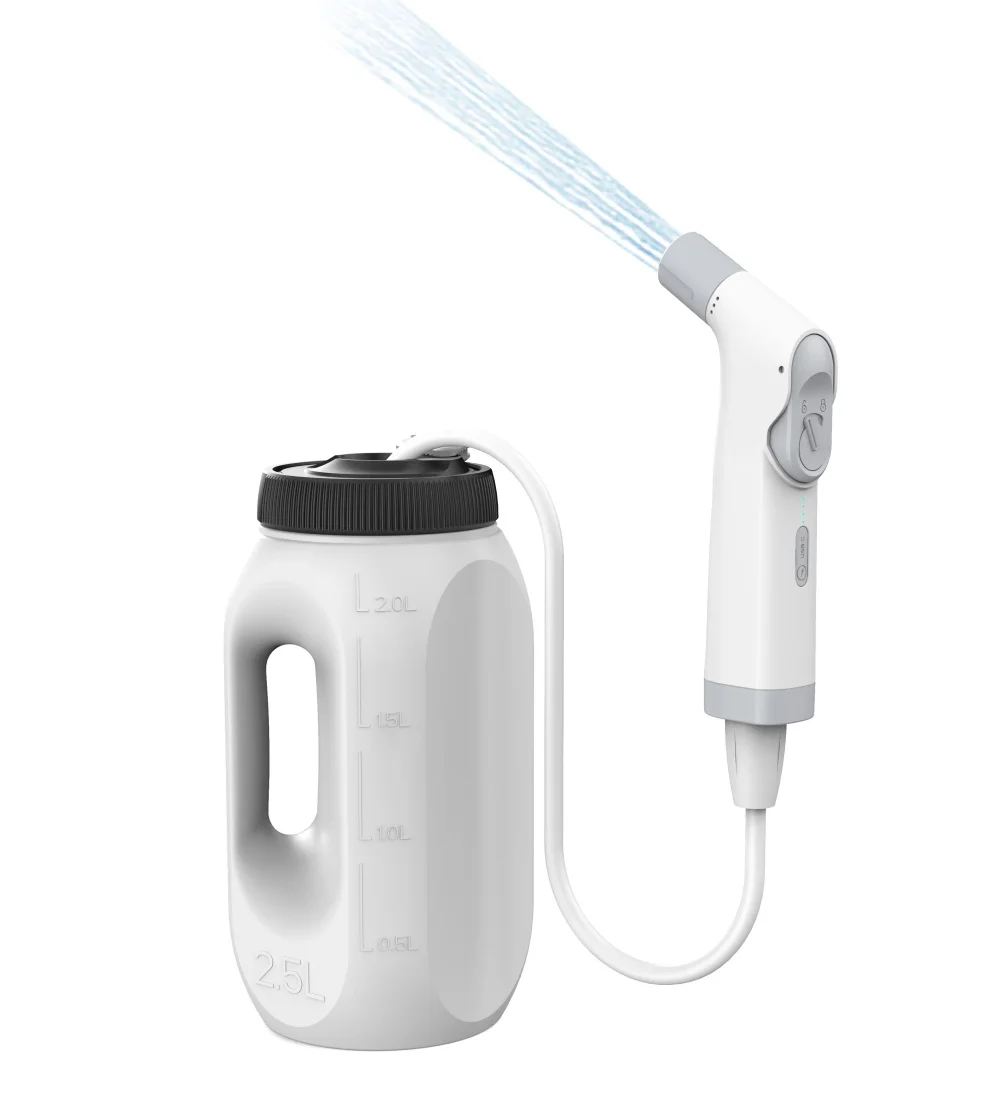 NEW Toilet Accessories Portable Shattaf Rechargeable High Pressure Travel Camping Shower Bidet Sprayer with Battery 1600mAh details
